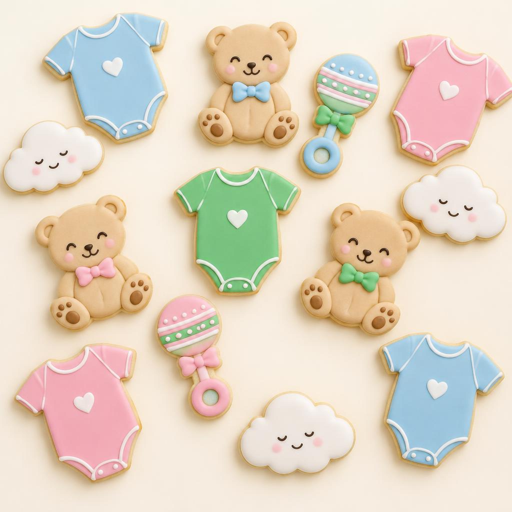 Concept cookie design set: Baby Shower Cuties